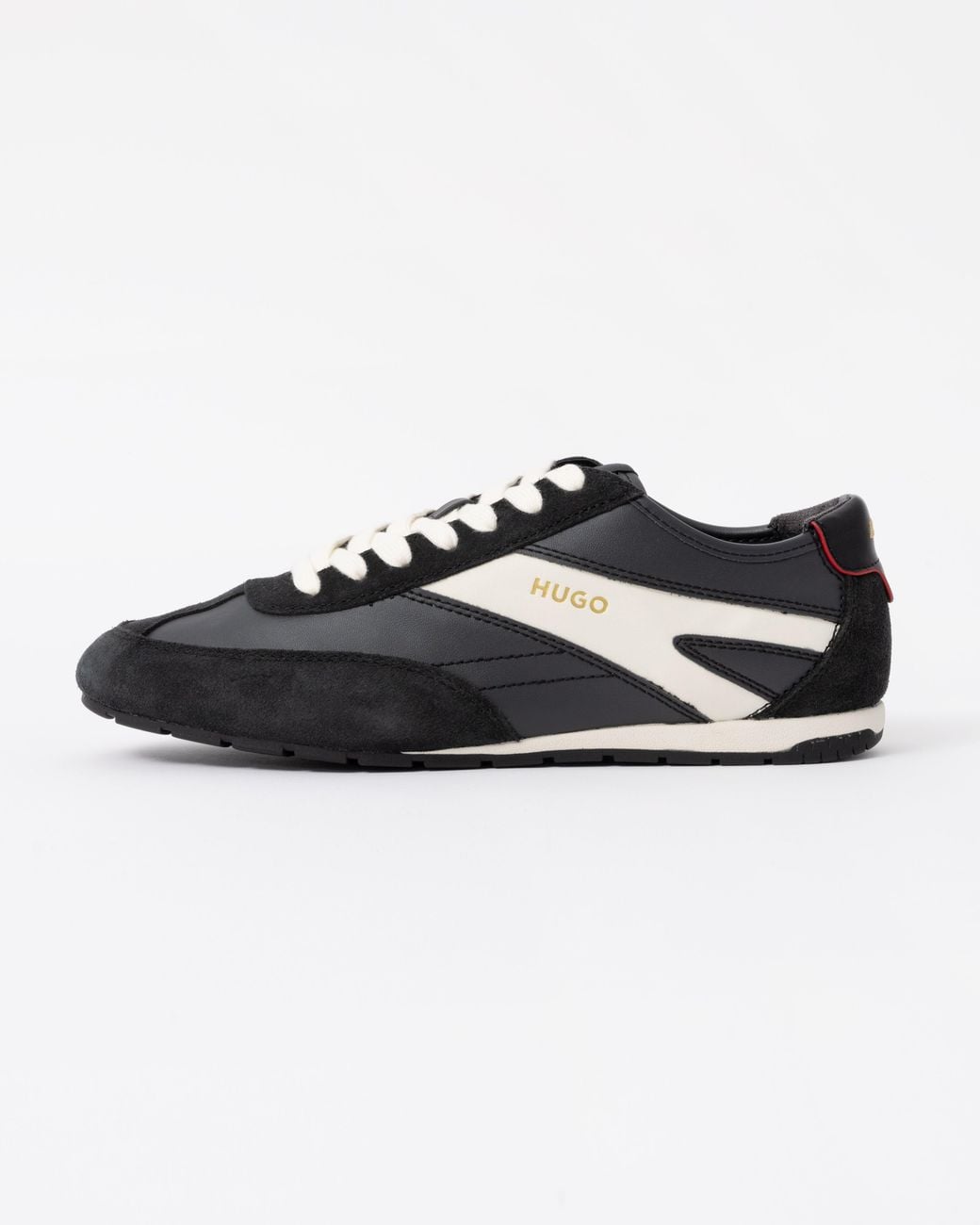 HUGO Black Lytton Suede-Panelled Trainers With A Retro Silhouette for men