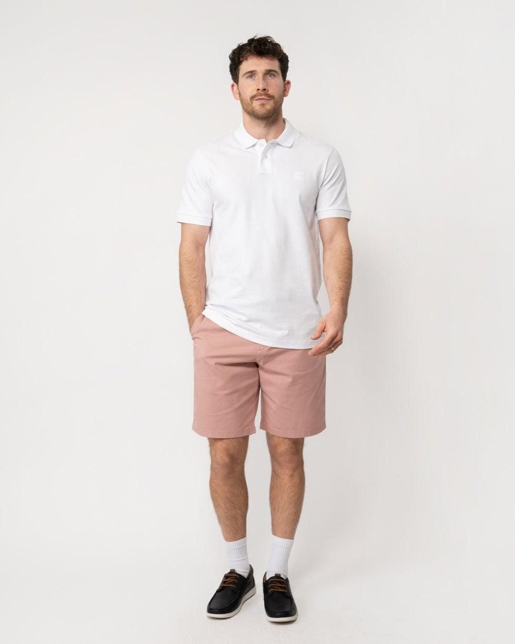 Boss White Passenger Stretch-Cotton Slim-Fit Polo Shirt With Logo Patch Nos Size: S for men