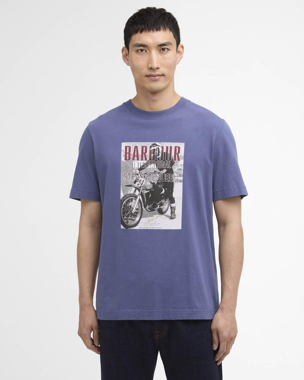 Barbour Blue Arnes Photographic T-Shirt for men