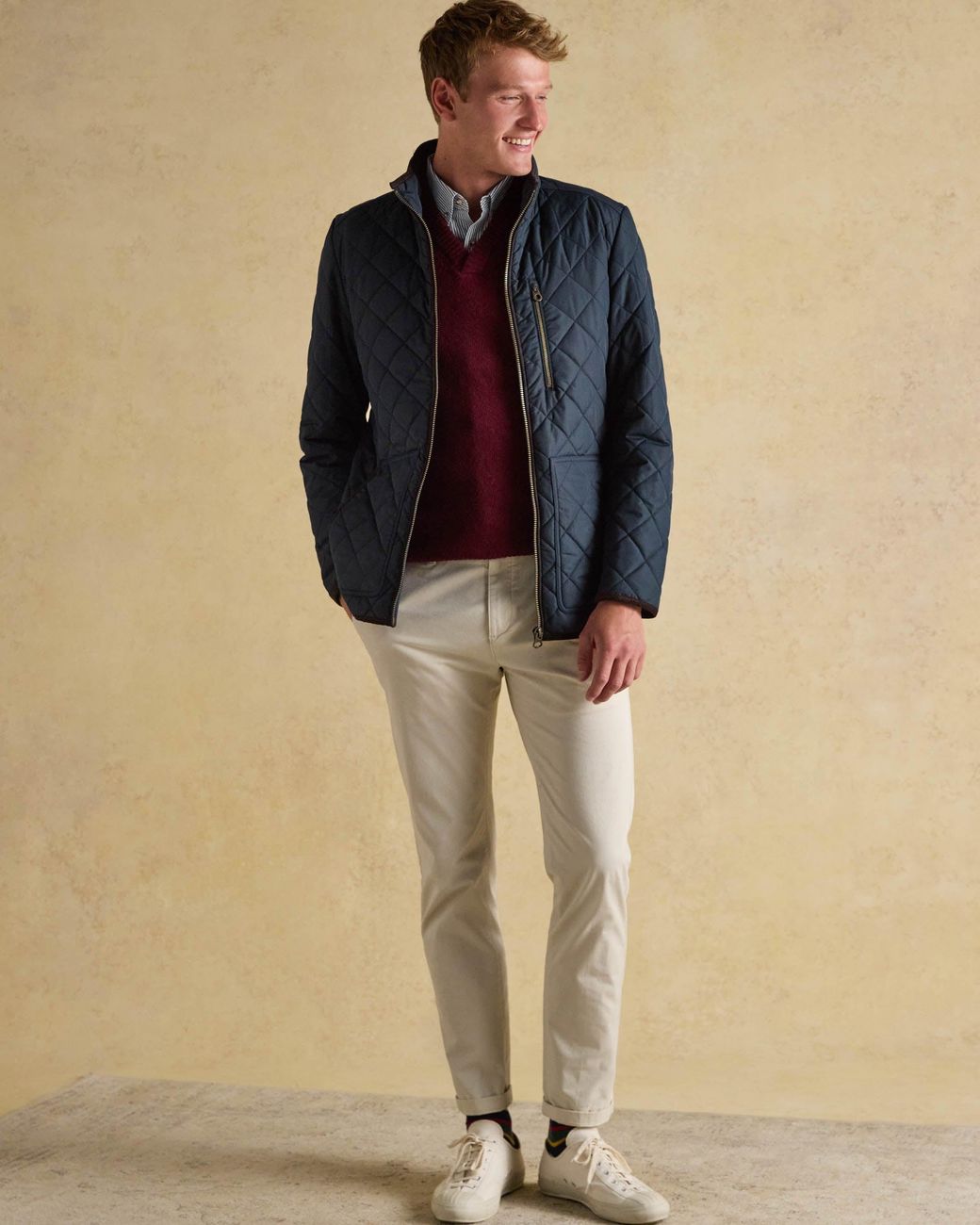 Joules Blue Maynard Quilted Jacket for men
