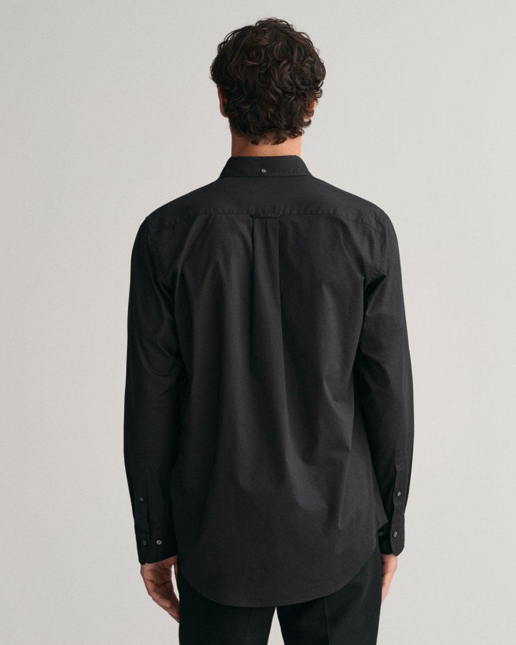 Gant Black Regular Fit Long Sleeve Poplin Shirt for men