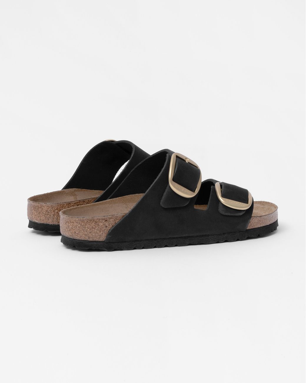 Birkenstock Black Arizona Big Buckle Nubuck Sandals