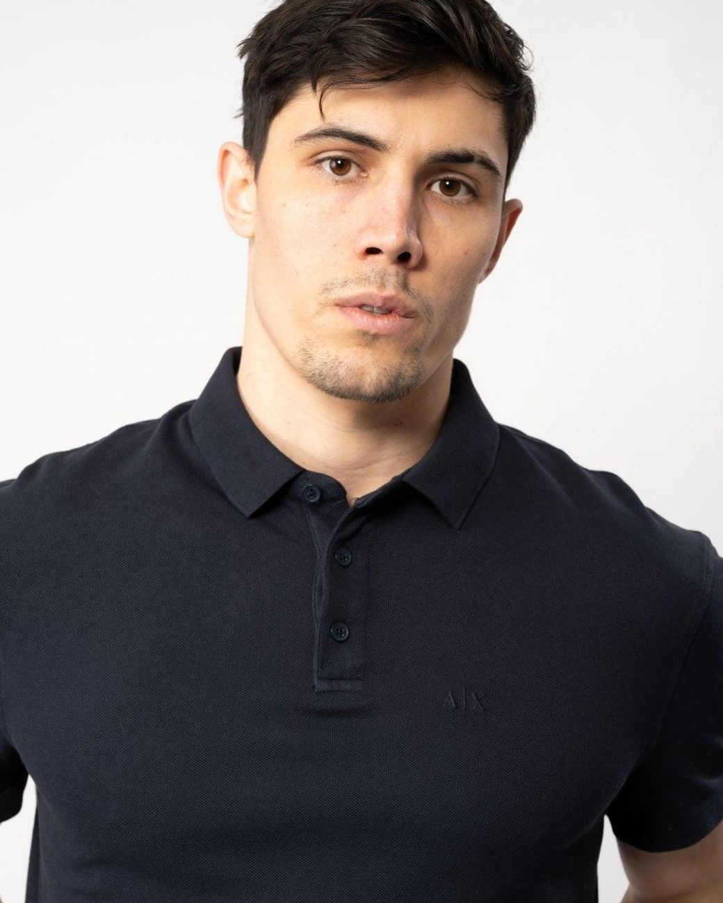 Polo Shirt ARMANI EXCHANGE Men color Gnawed Blue
