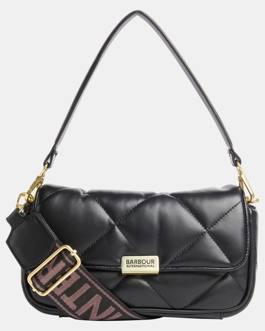Barbour Black Soft Quilt Mini Soho Crossbody Bag