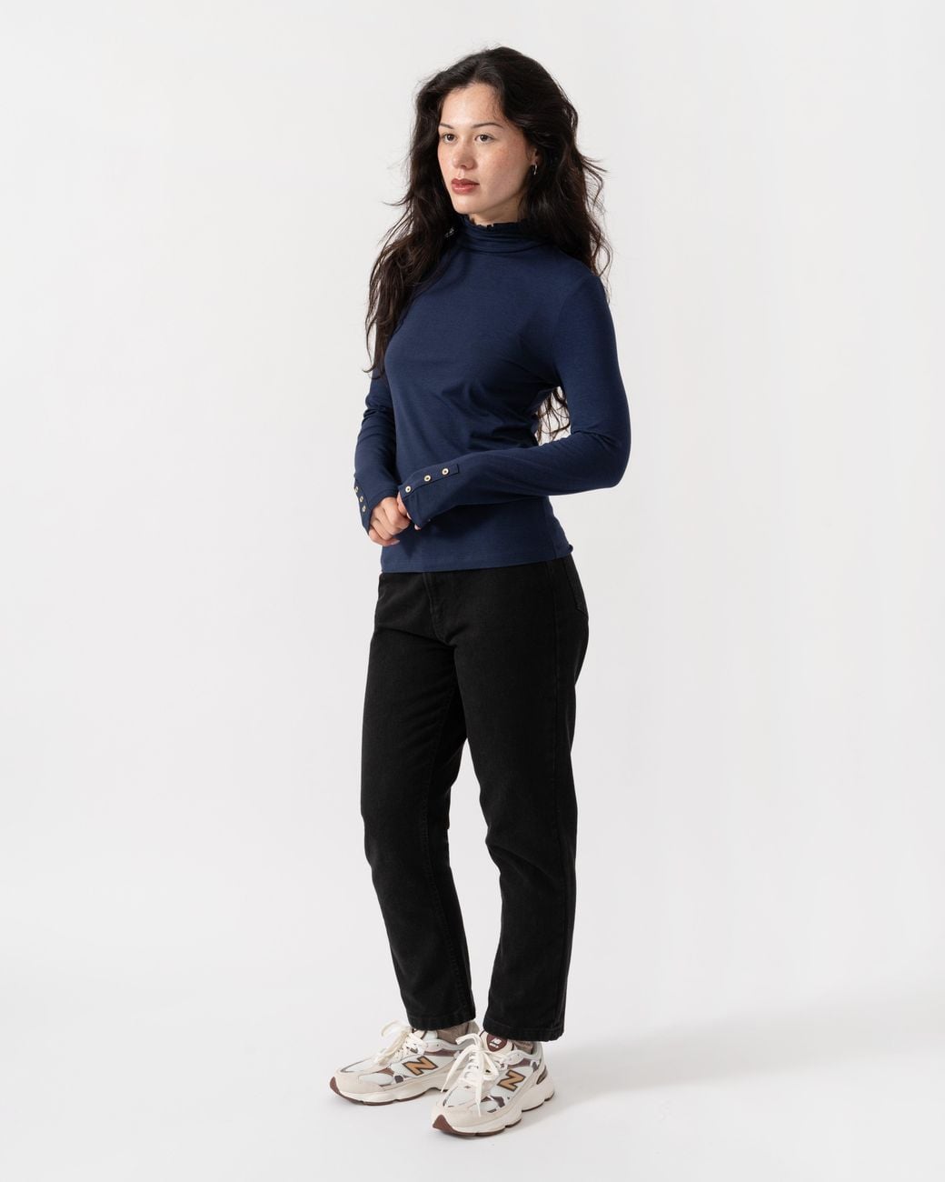 Joules Blue Amy Frill Neck Top