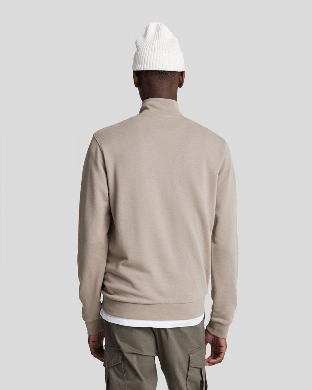 Lyle & Scott Natural Cotton Merino 1/4 Zip Jumper for men