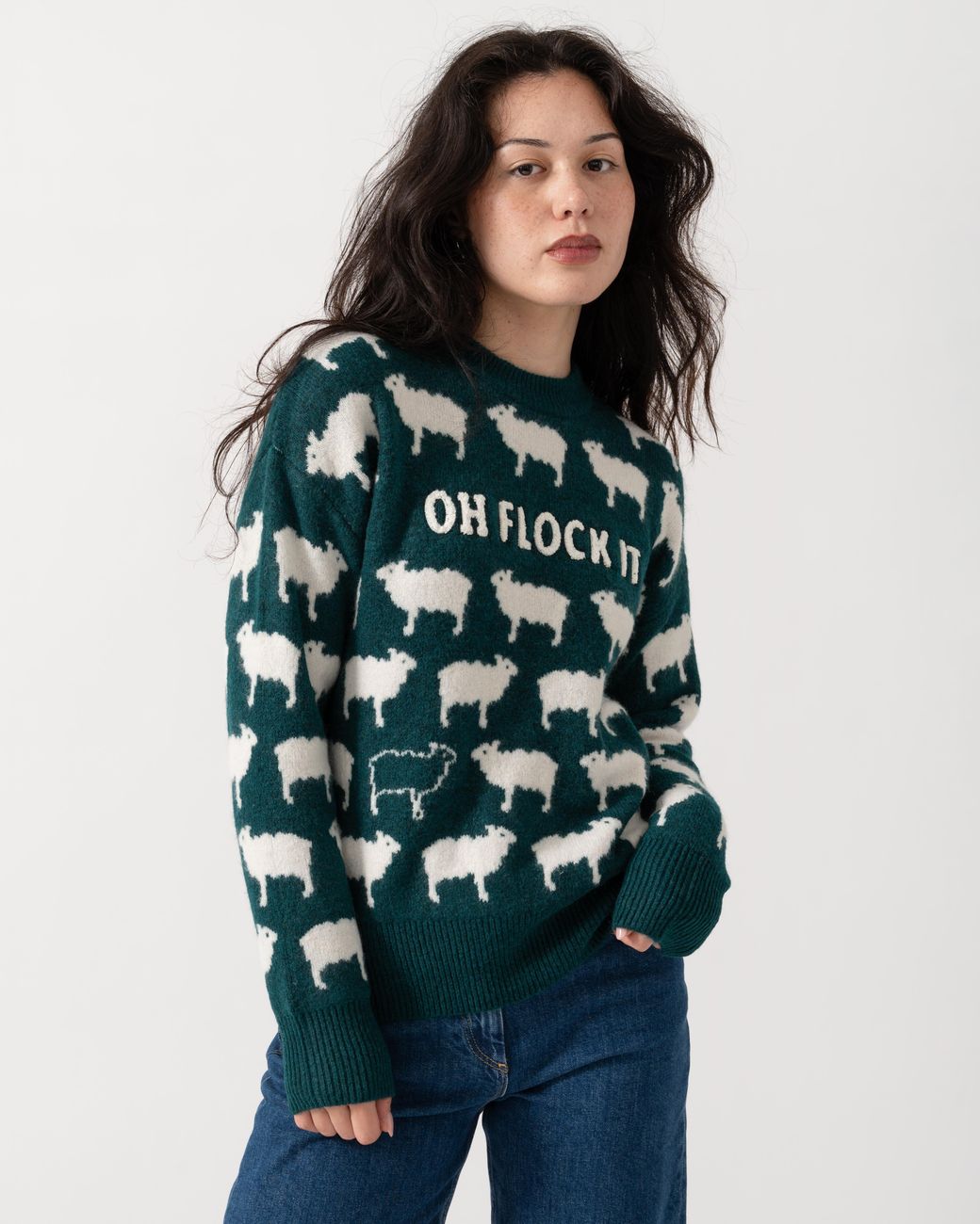 Joules Green Flock Knit Jumper