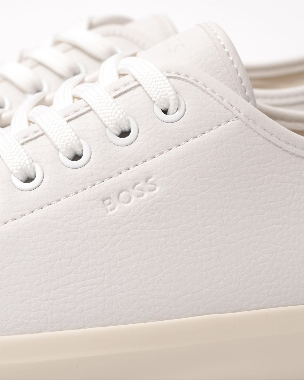 Boss White Aiden Tenn Low Top Trainers for men