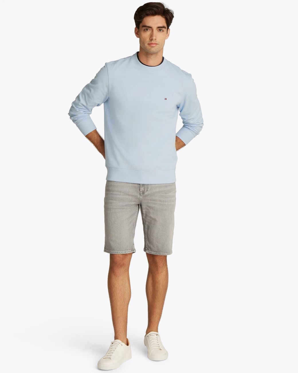 Tommy Hilfiger Blue Essential Terry Cotton Crew Neck for men