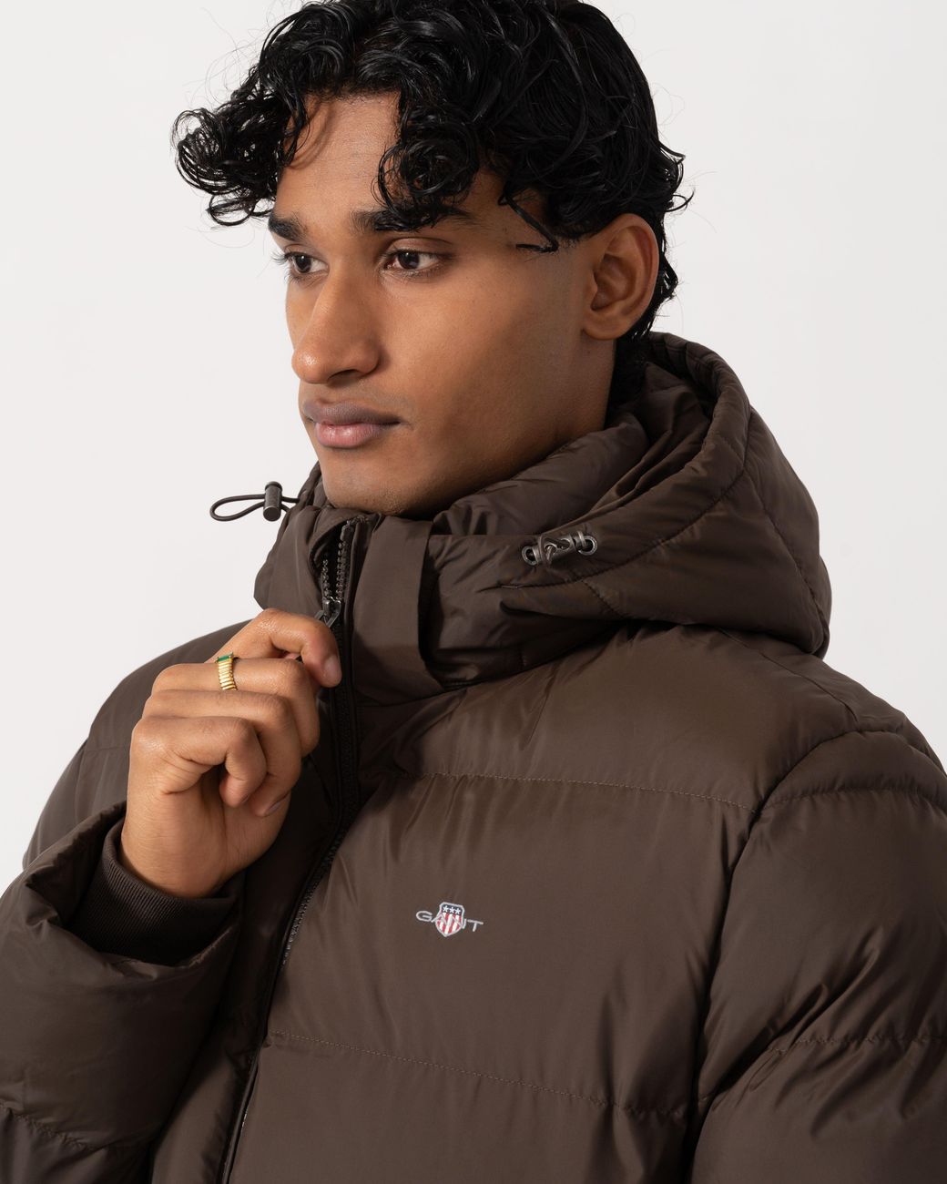 Gant Brown Active Cloud Mid Length Jacket for men