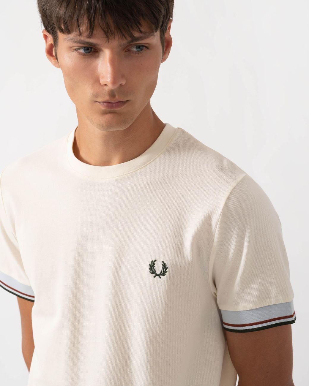 Fred Perry Natural Twin Tipped Cuff T-Shirt for men