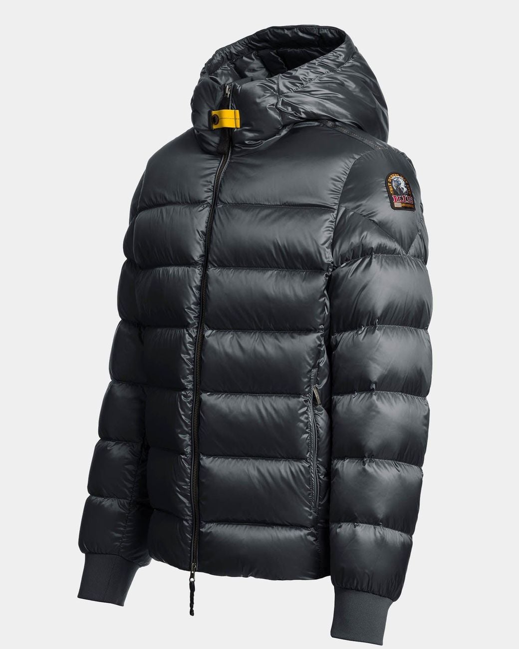 Parajumpers Gray Pharrell Hooded Down Bomber Jacket for men