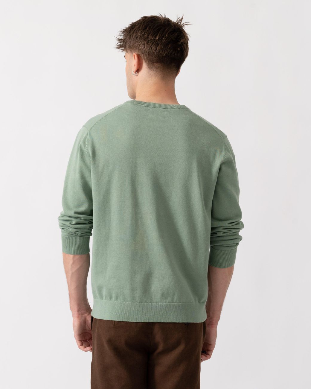 Gant Green Classic Cotton Shield Logo Crew Neck Jumper for men