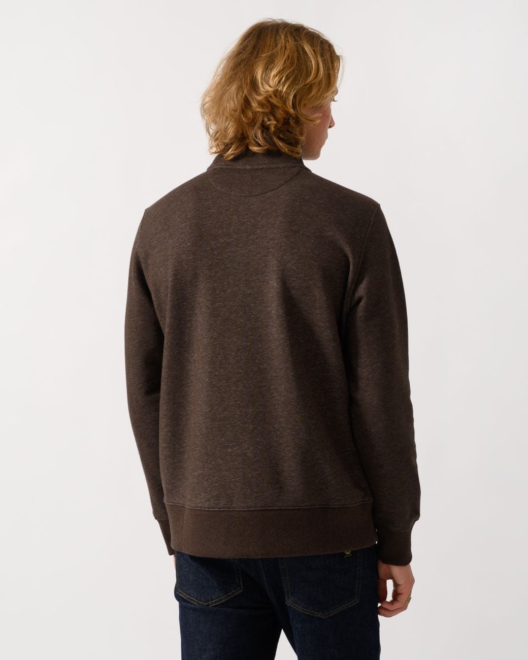 Gant Brown Regular Fit Shield Logo Half Zip Sweatshirt for men