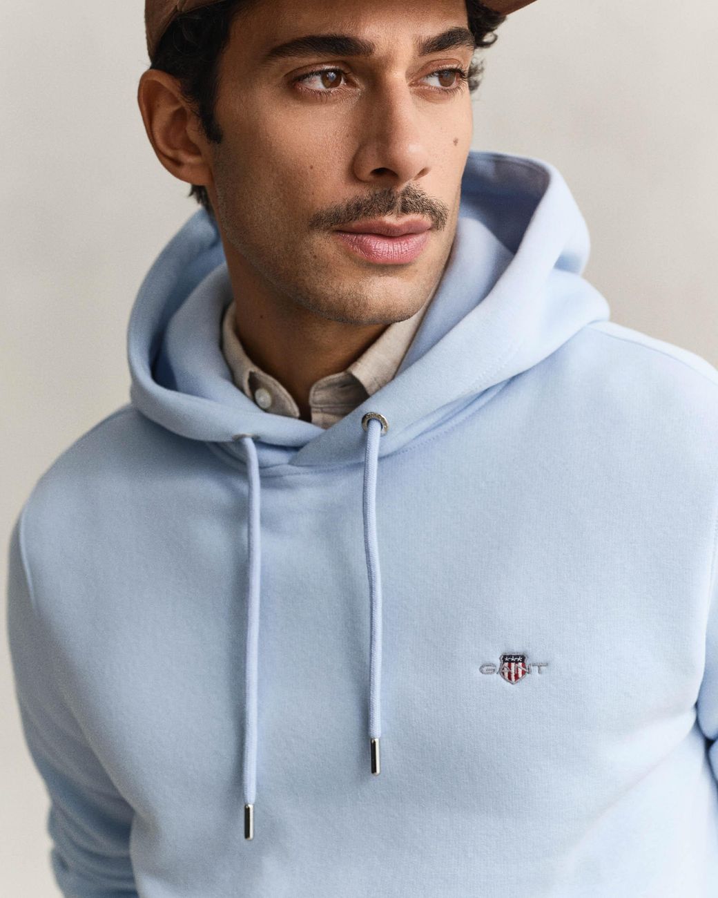 Gant Blue Regular Fit Shield Logo Pullover Hoodie for men