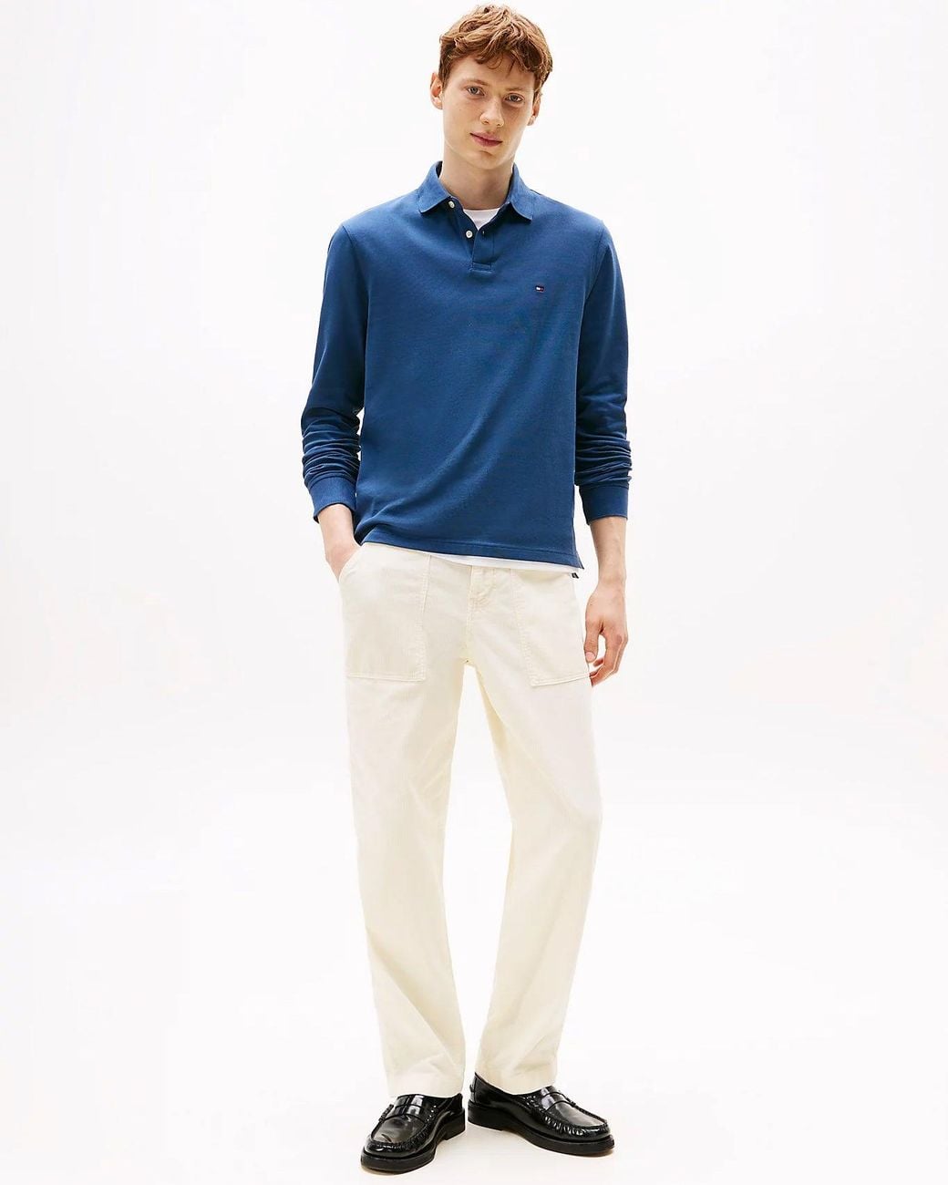 Tommy Hilfiger Blue 1985 Regular Long Sleeve Polo Shirt for men