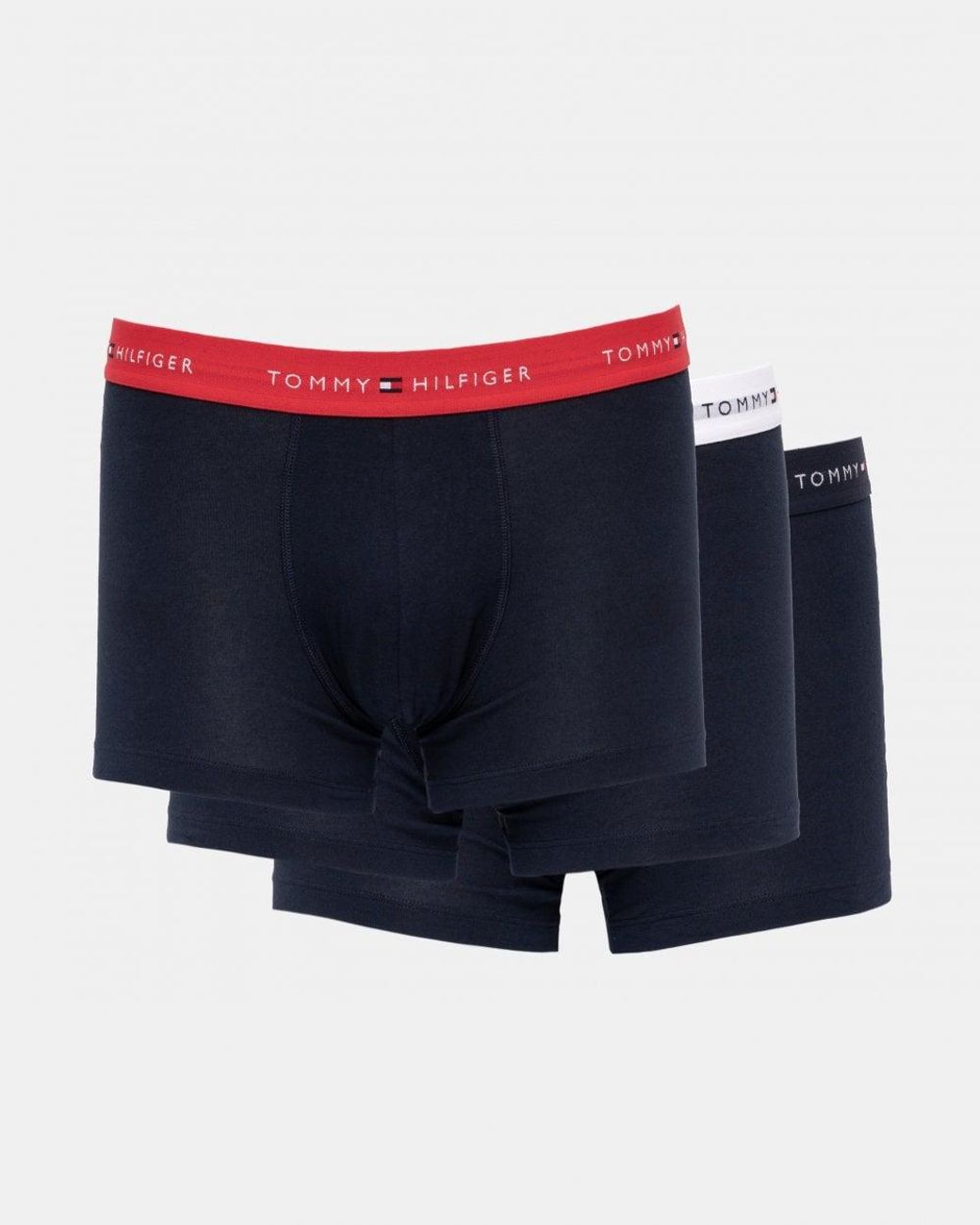 Tommy Hilfiger Blue 3 Pack Colour Waistband Trunks for men