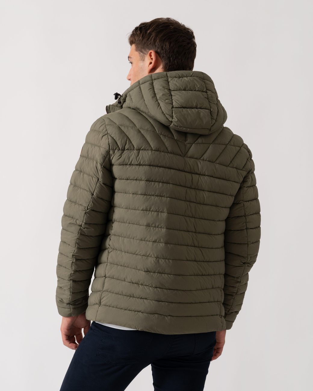 Napapijri Green A-Lapaz Hooded Puffer Jacket for men