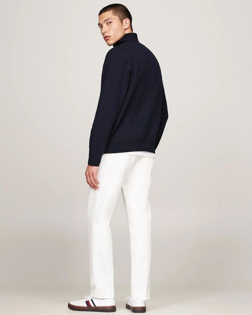 Tommy Hilfiger Blue Essential Fleece Half Zip Sweatshirt for men
