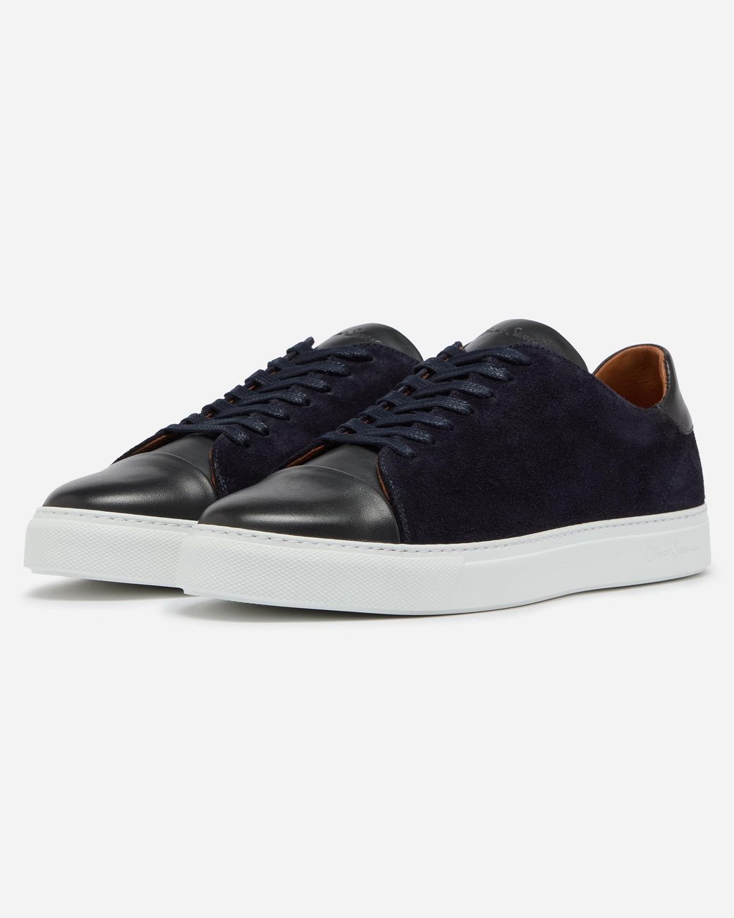 Oliver Sweeney Blue Capelo Calf Suede Cupsole Trainers for men