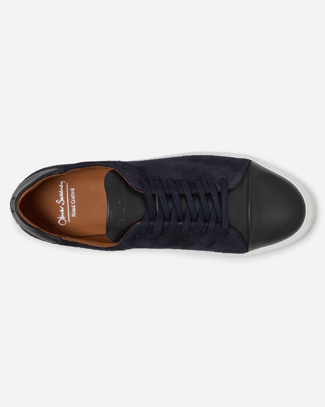 Oliver Sweeney Blue Capelo Calf Suede Cupsole Trainers for men