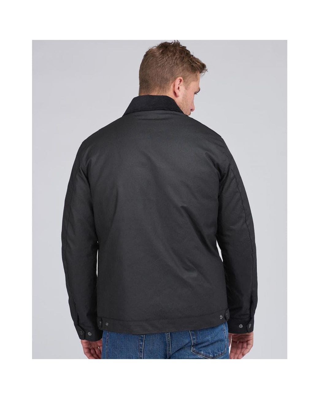 Barbour Gray Workers Wax Jacket , Size: M for men