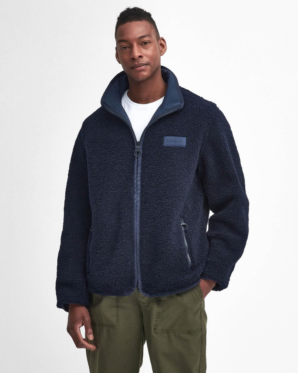 Barbour Blue Reversible Fleece Jacket for men
