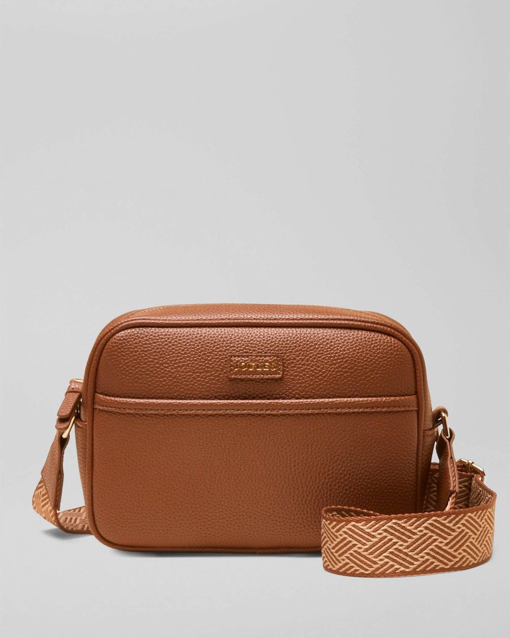 Joules Brown Trent Faux Leather Crossbody Bag