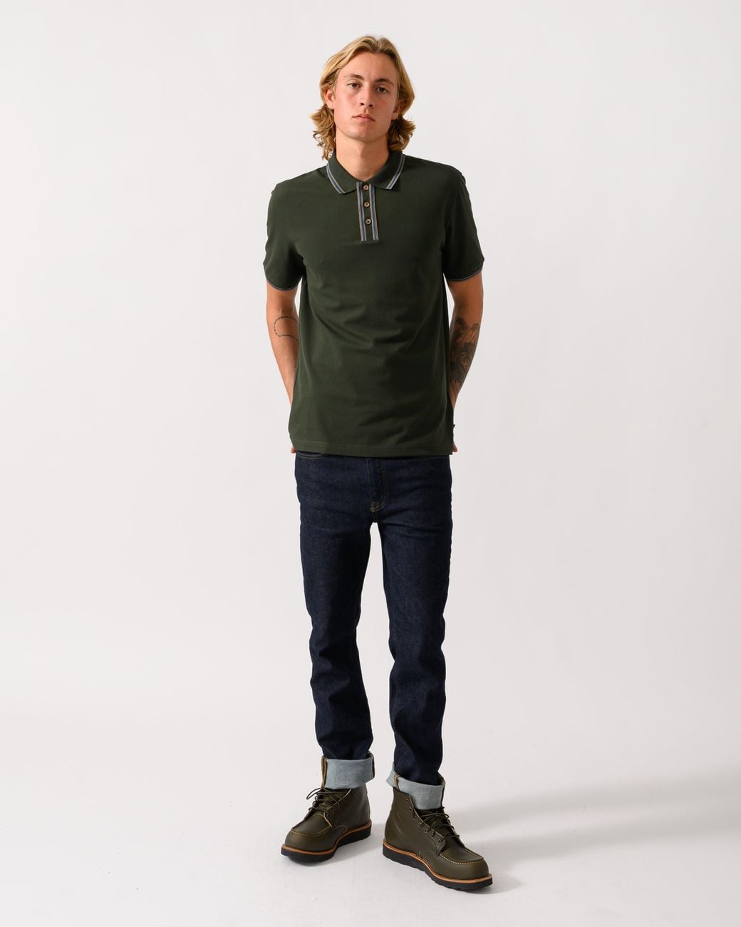 Paul Smith Black Ps Regular Fit Polo Shirt With Tipping for men