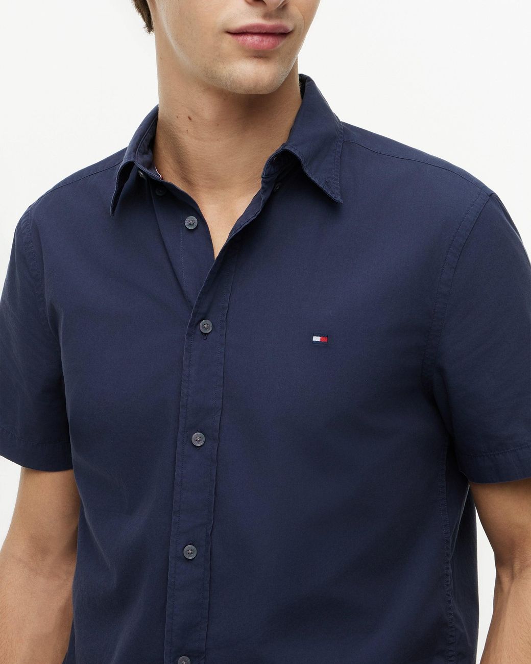 Tommy Hilfiger Blue Gmd Poplin Short Sleeve Shirt for men
