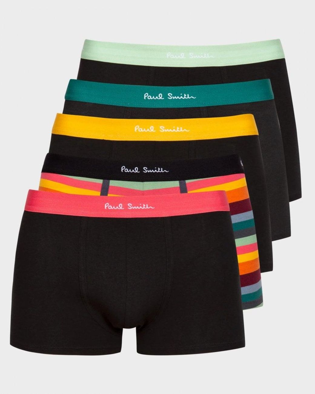 Paul Smith Orange 5-Pack Organic Cotton Artist Stripe Mixed Boxer Briefs for men