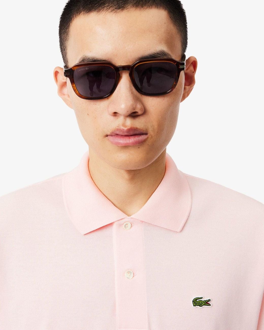 Lacoste White Classic Fit L.12.12 Short Sleeve Polo Shirt for men
