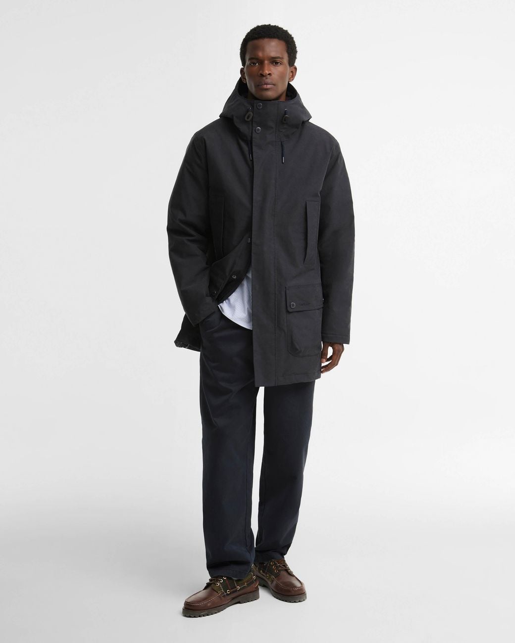Barbour Black Northfield Winter Waterproof Parka for men