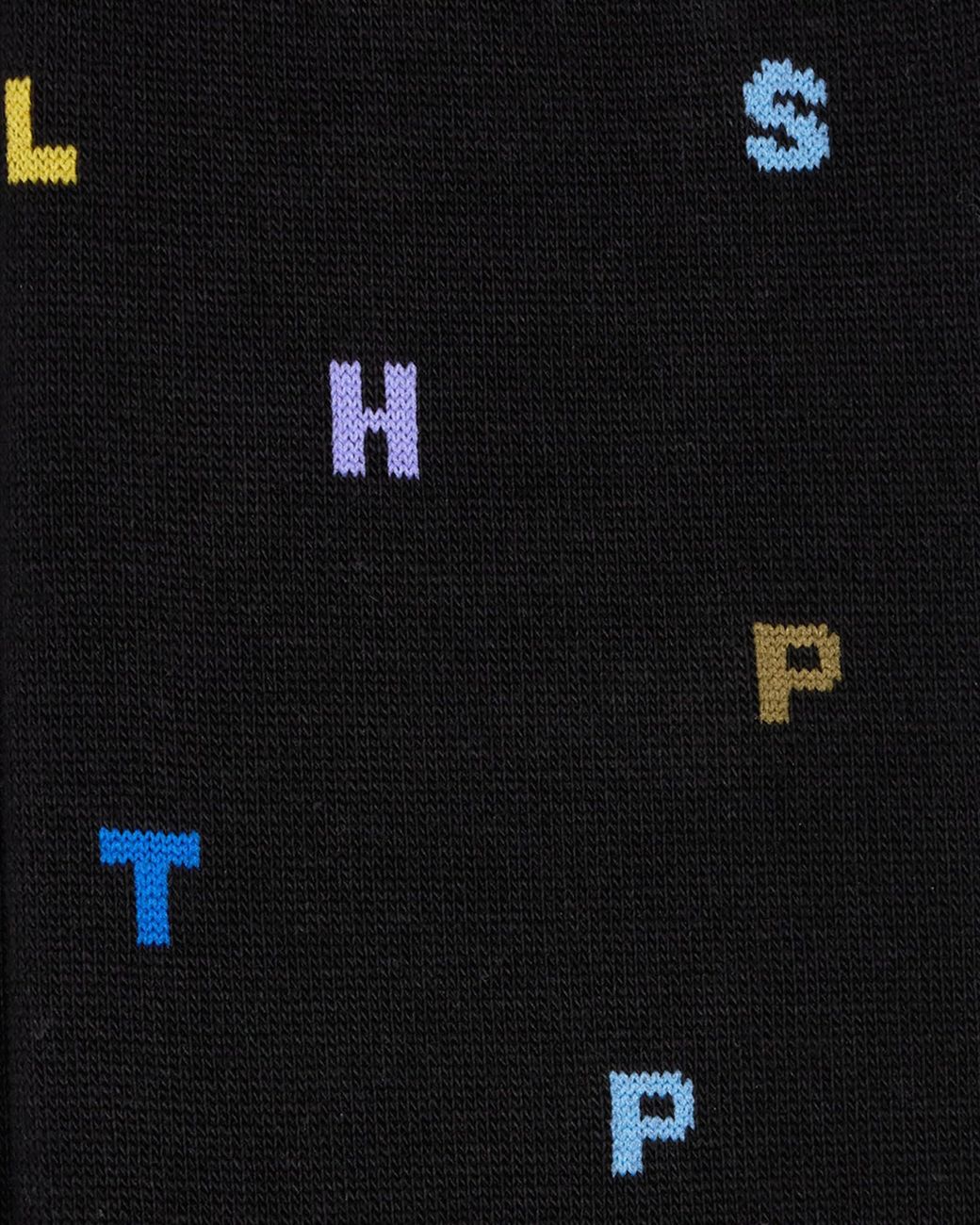 Paul Smith Black Keanu Stamp Pattern Socks for men