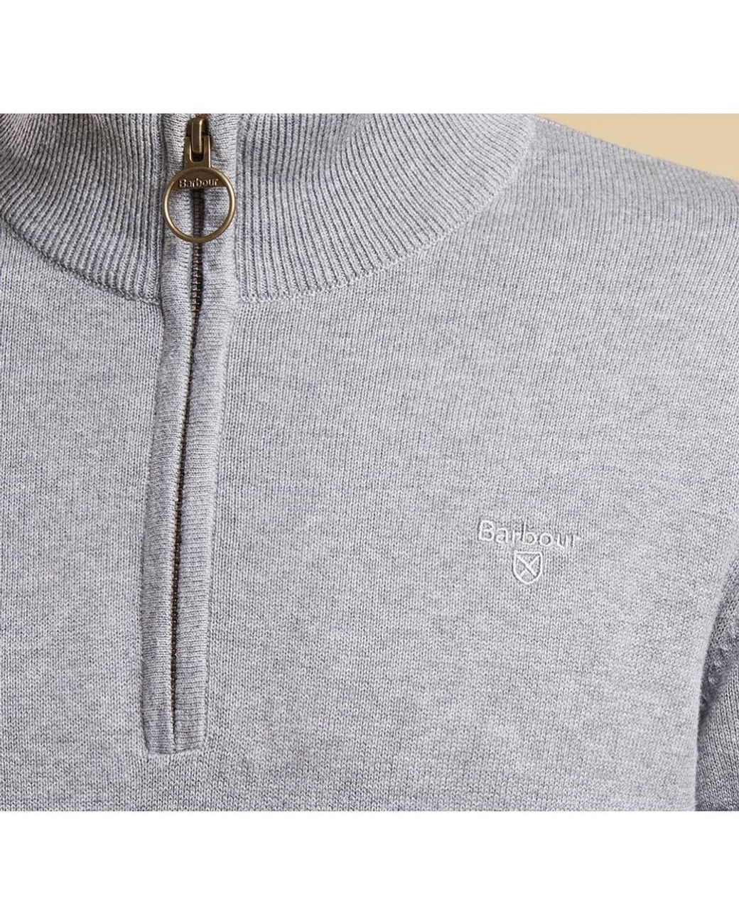 barbour cotton half zip