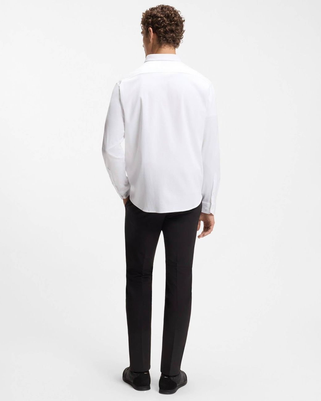 Boss White St Motion Long Sleeve Shirt for men