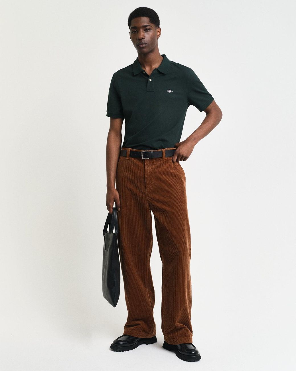 Gant Green Regular Fit Short Sleeve Shield Logo Pique Polo for men