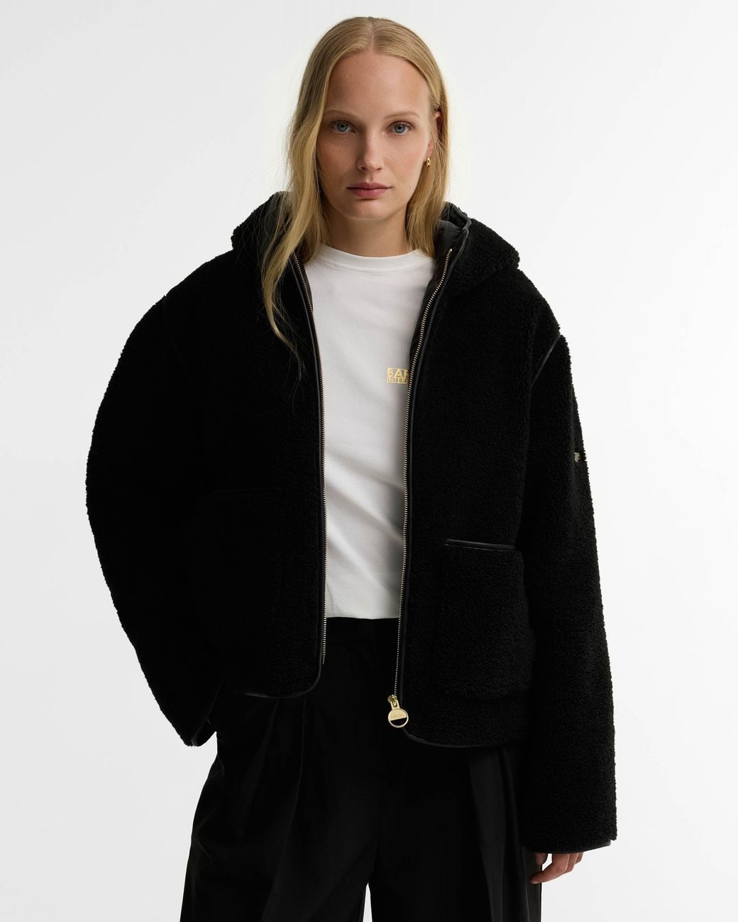 Barbour Black Ramona Fleece Casual Jacket