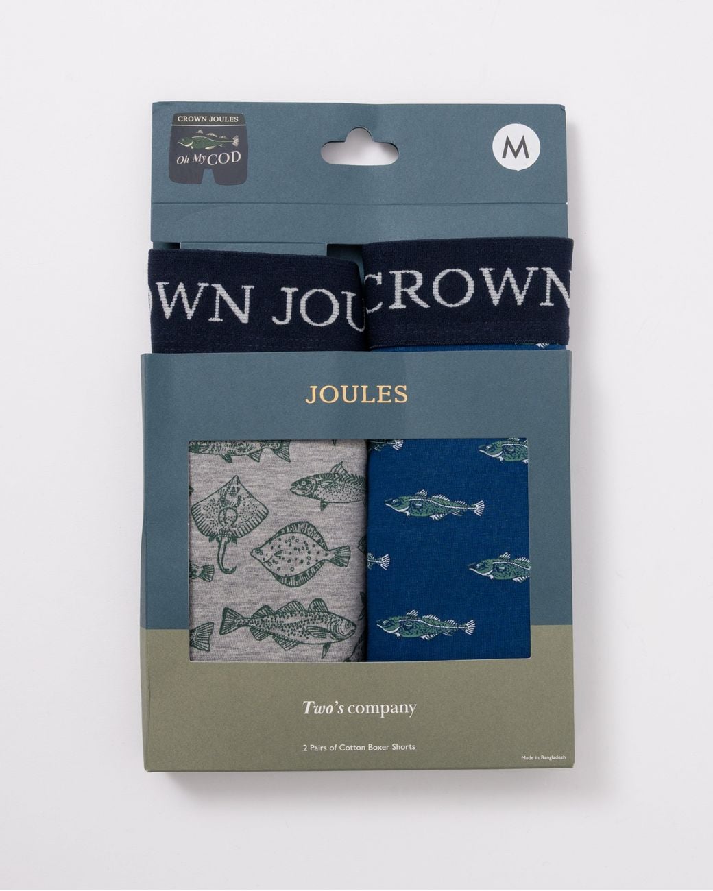 Joules Blue 2 Pack Crown Boxers for men