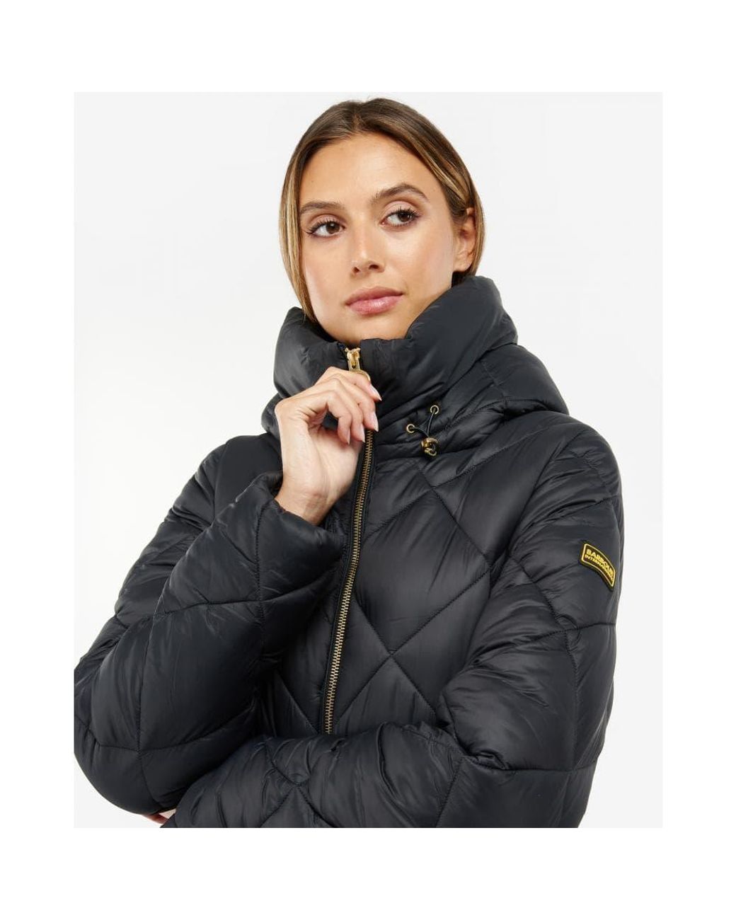 Barbour Claremont Long Quilted Jacket in Black | Lyst