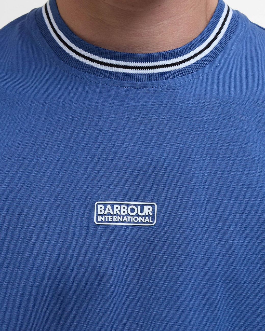 Barbour Blue Central Logo T-Shirt for men