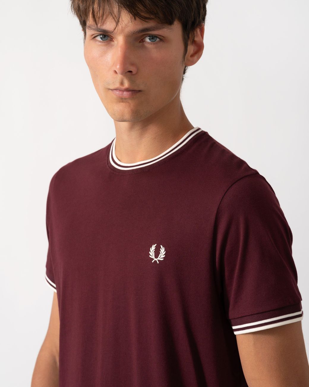 Fred Perry Red Twin Tipped T-Shirt for men
