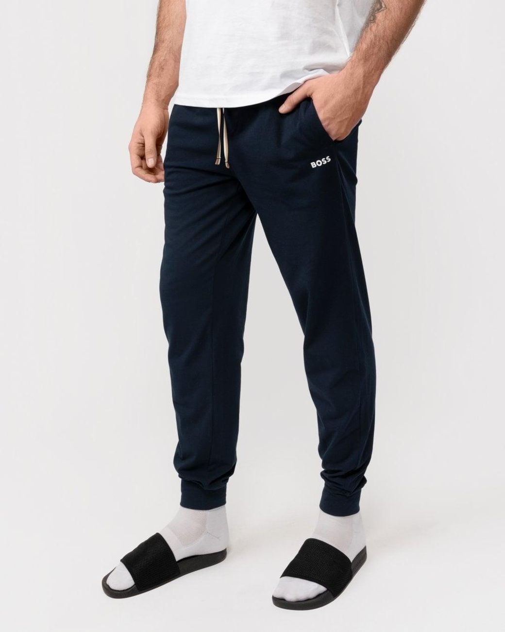 BOSS by HUGO BOSS Unique Cuffed Pyjama Pants in Blue for Men