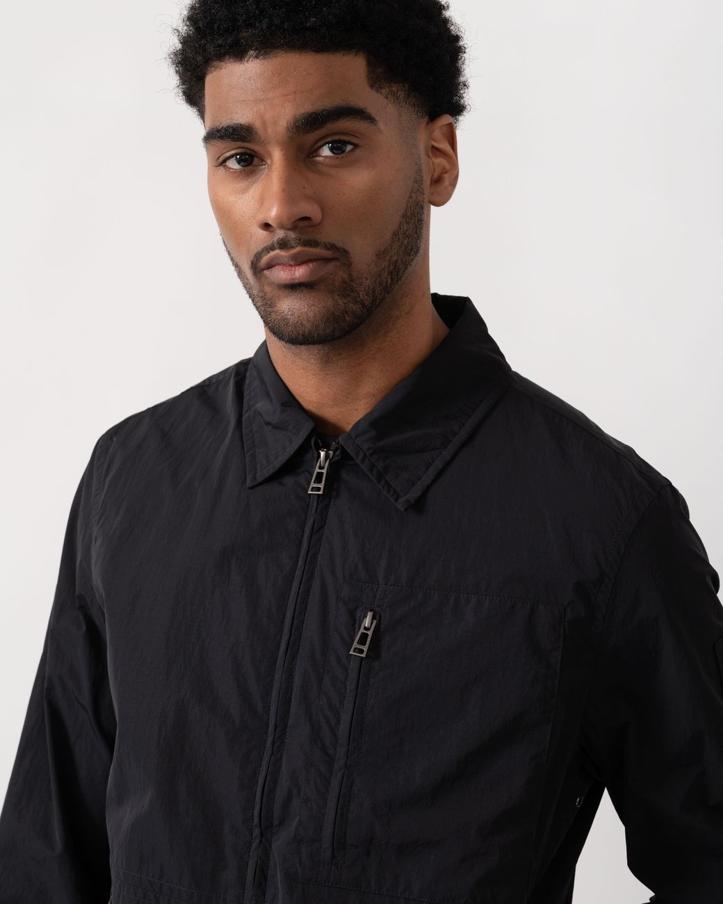 Belstaff Black Grid Overshirt for men