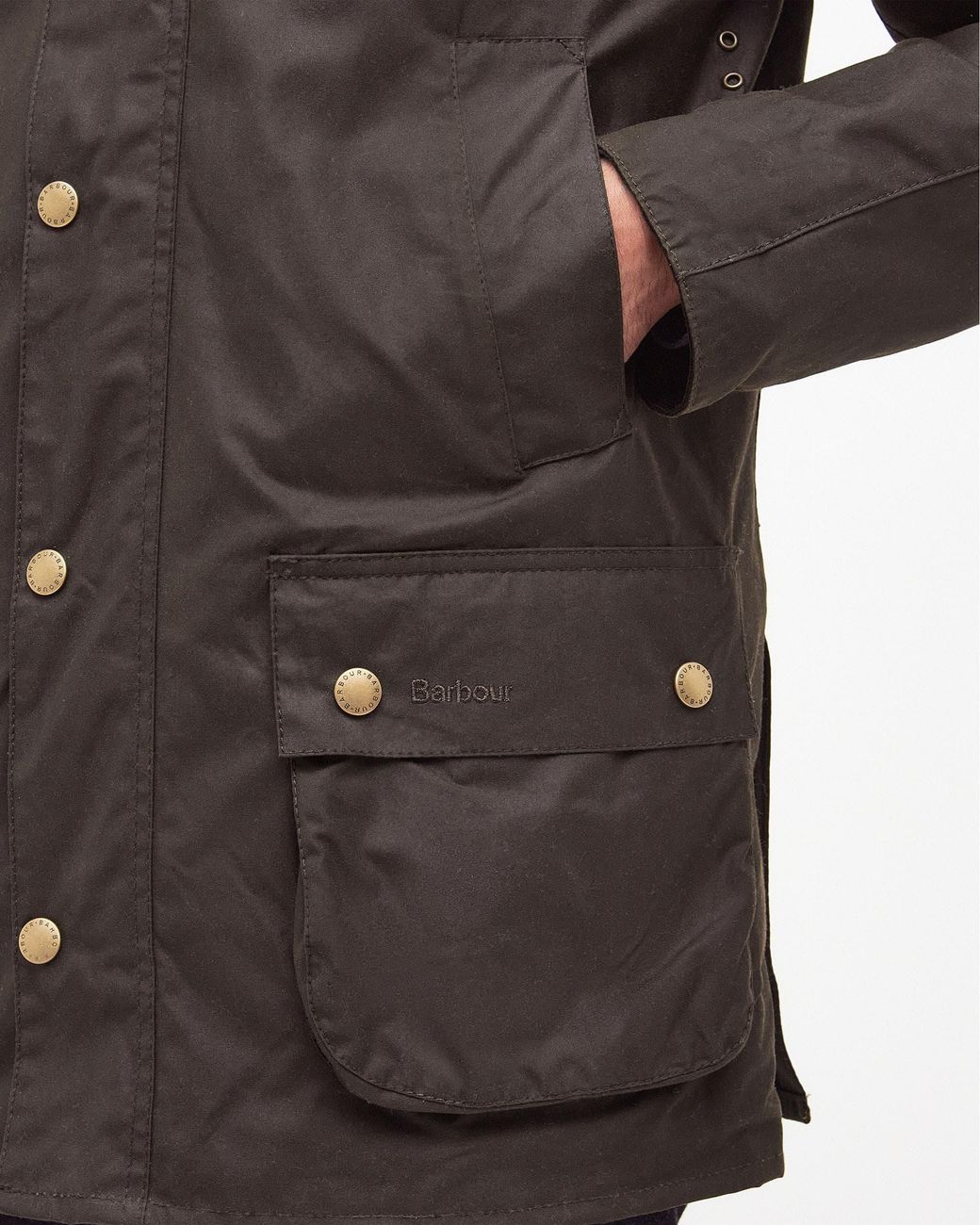 Barbour Black Ashby Wax Jacket for men