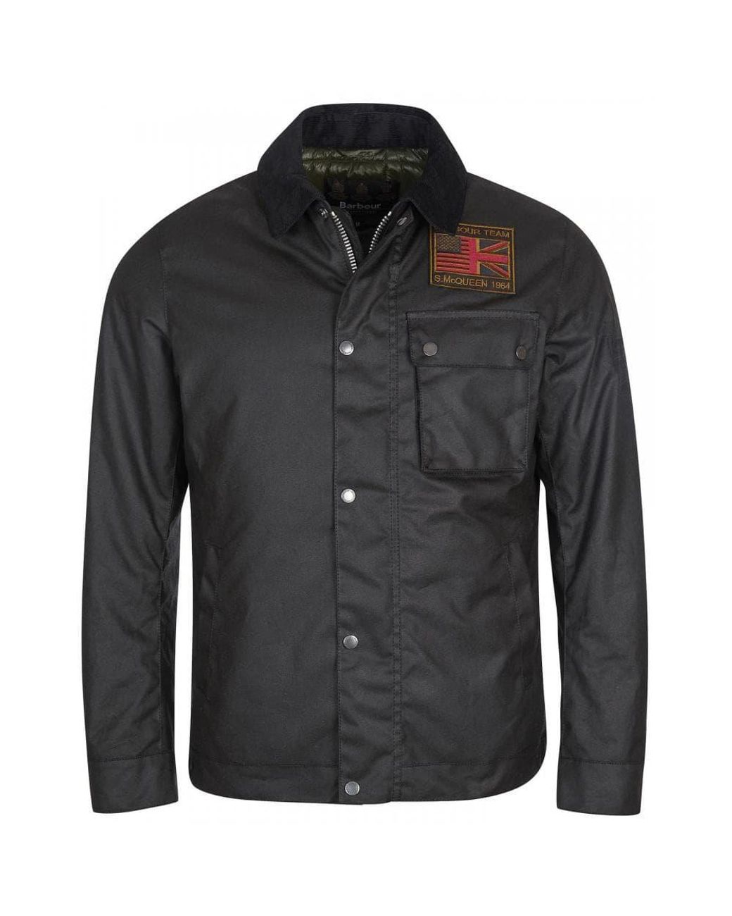 Barbour Gray Workers Wax Jacket , Size: M for men