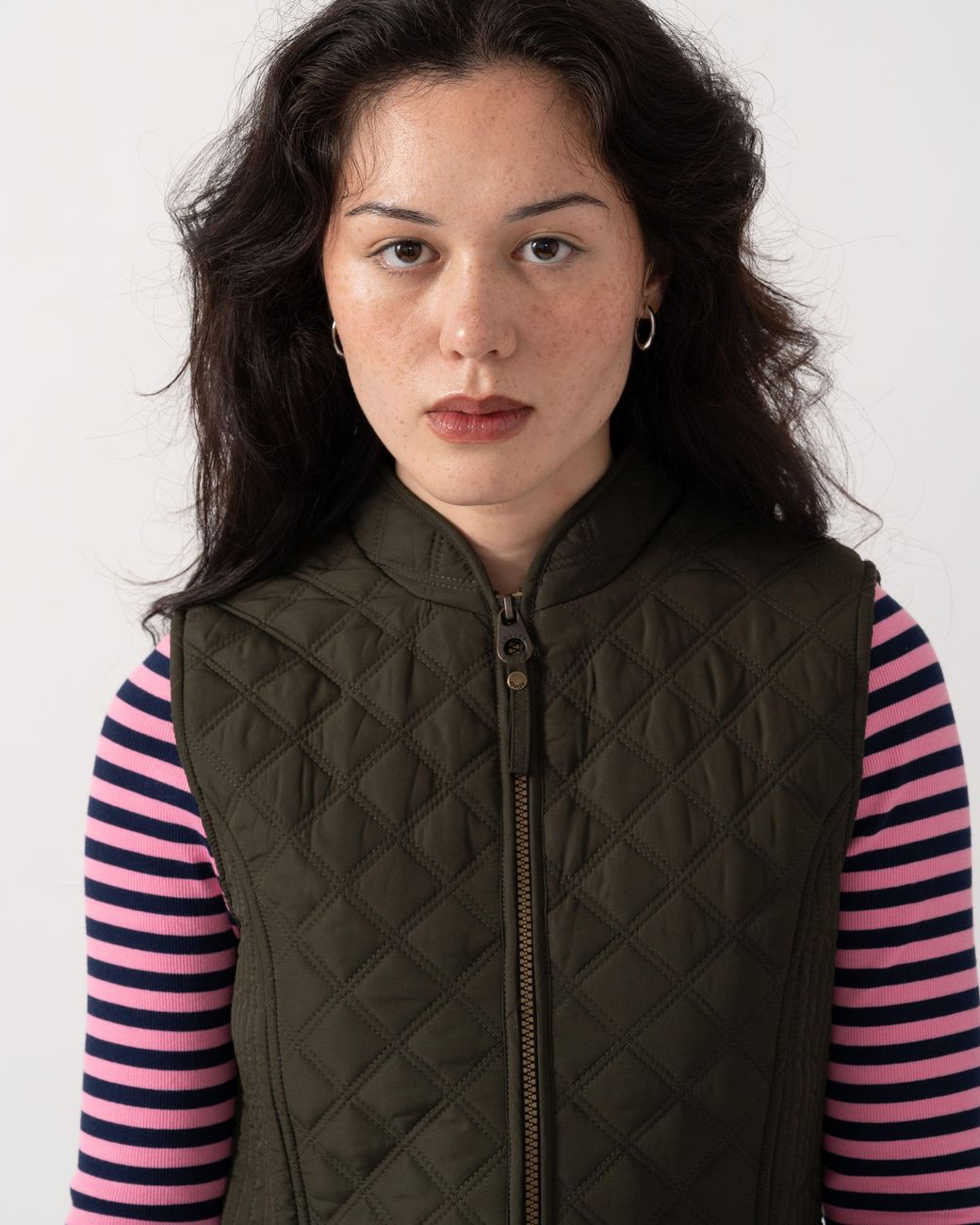 Joules Green Minx Diamond Quilt Gilet