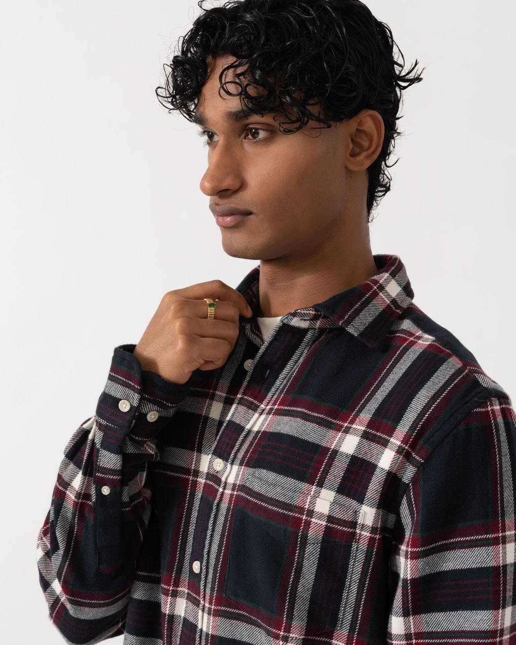 Gant Blue Regular Fit Flannel Check Shirt for men