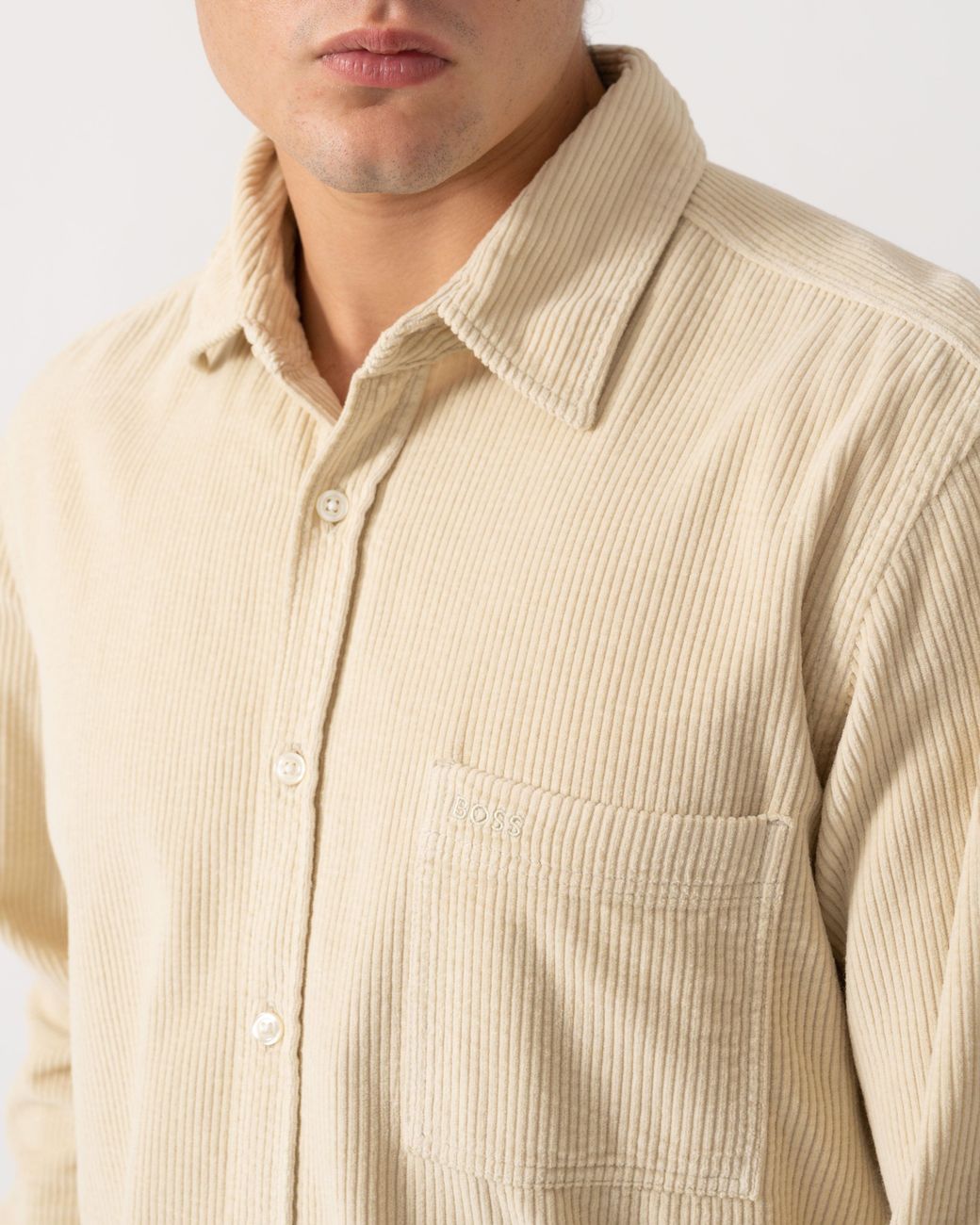 Boss Natural Relegant 6 Long Sleeve Cotton Shirt for men