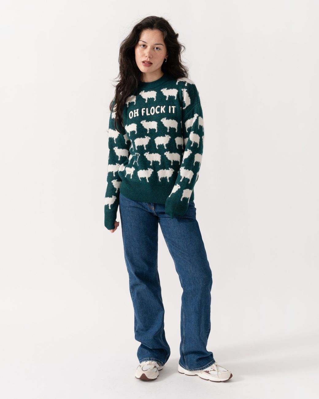 Joules Green Flock Knit Jumper